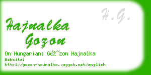 hajnalka gozon business card